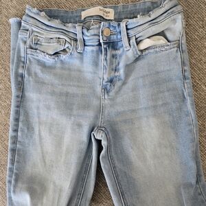 Bridge By Gly Destructed Light Wash Skinny Jeans